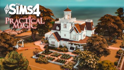 Practical Magic house | Patreon Sims Exterior, The Sims 4 Builds, Sims 4 Builds, Practical Magic House, Stop Motion Videos, The Sims 4 Lots, Sims Builds, Sims 4 House Building, Magic House