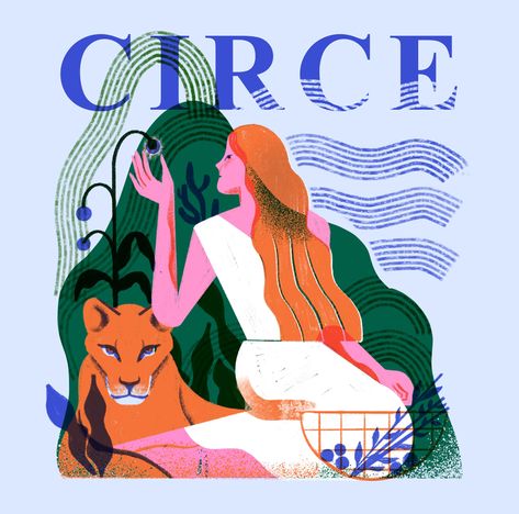 Circe Illustration on Behance Circe Madeline Miller, Big Illustration, Greek Mythology Books, Madeline Miller, Tokyo Print, Mythology Books, Illustration Board, Best Children Books, Risograph Print