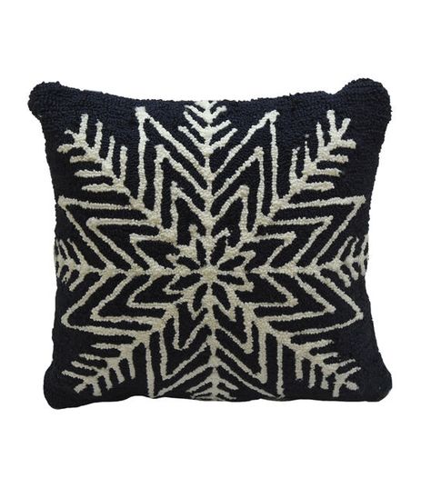 18" Christmas Snowflake on Navy Pillow by Place & Time | JOANN Snowflake Pillows, Housewarming Gift Basket, Navy Pillow, Tufted Pillow, Housewarming Gift Baskets, Navy Pillows, Christmas Pillows, Chair Sofa, Indoor Christmas Decorations