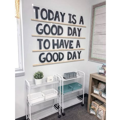 Teacher Break Room Decor, Office School Decor Ideas, Elementary Front Office Decorating Ideas, Classroom Pinboard Ideas, Teachers Lounge Wall Decor, Trendy Classroom Ideas, School Workroom Ideas, Teacher Desk Wall Decor, Diy High School Classroom Decor