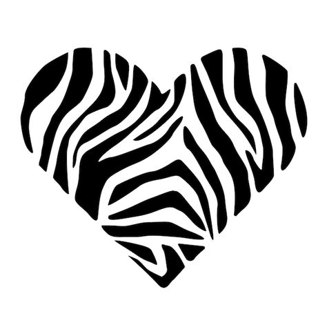 Zebra Print Tattoos, Zebra Silhouette, In Shape, Rare Disease Awareness, Shape Of Heart, Zebra Skin, Zebra Art, Fashion Vector, Rare Disease