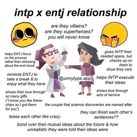 Intp Entj Relationship, Entj And Intp Relationship, Entj X Intp Relationship, Intp Compatibility, Intj And Enfp, Entj X Intp, Intp Aesthetics, Entj Relationships, Intp Entj