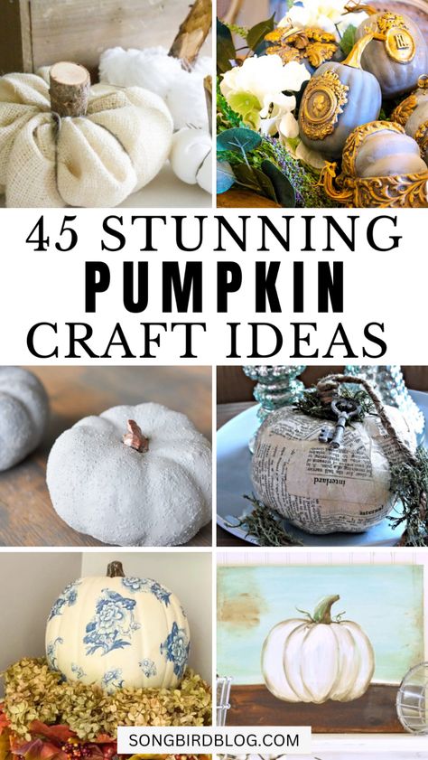 Fall pumpkin decor for the Autumn season. Discover DIY pumpkin decorations, from wooden pumpkin decor to hand painted pumpkins. Create DIY pumpkin centerpieces with decorated pumpkins and upcycled fall decor for your kitchen with pumpkin design. Explore DIY pumpkin pillows and decorated pumpkin flower arrangements. Fall pumpkin crafts with fabric, paper, concrete and wooden pumpkin ideas. There are pumpkin patch signs for farmhouse pumpkin decor. Enhance your porch with outdoor pumpkin decor. How To Make Pumpkins, Pumpkin Crafts For Adults, Wooden Pumpkin Crafts, Pumpkin Craft Ideas, Diy Pumpkin Crafts, Handmade Pumpkins, Decorated Pumpkin, Paper Pumpkin Craft, Pumpkin Idea