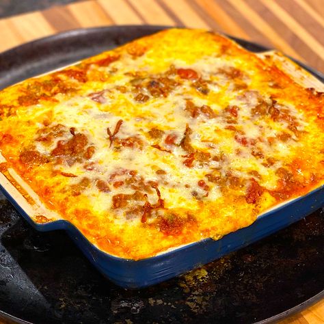 Potato Lasagna Potato Lasagne, Potato Lasagna Recipe, Stove Top Lasagna, Southwest Stuffed Peppers, Meal For 2, Potato Lasagna, Sausage Marinara, Spicy Italian Sausage, Apple Cinnamon Cake