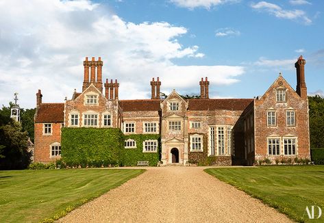 We Go Inside Claudia Schiffer's Tudor Mansion | Architectural Digest Catherine Howard The Tudors, Tudor Mansion, English Mansion, English Country Manor, Sarah Bolger, Tudor Cottage, English Manor Houses, Castles In England, Tudor Style Homes