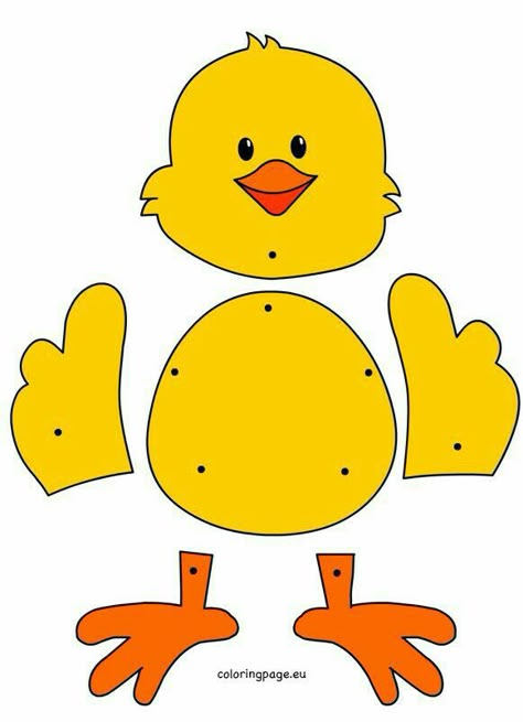 Påskeaktiviteter For Barn, Easter Chick Craft, Felt Animal Patterns, Kid Coloring Page, Paper Puppets, Easy Easter Crafts, Easter Activities, Easter Chicks, Easter Crafts For Kids