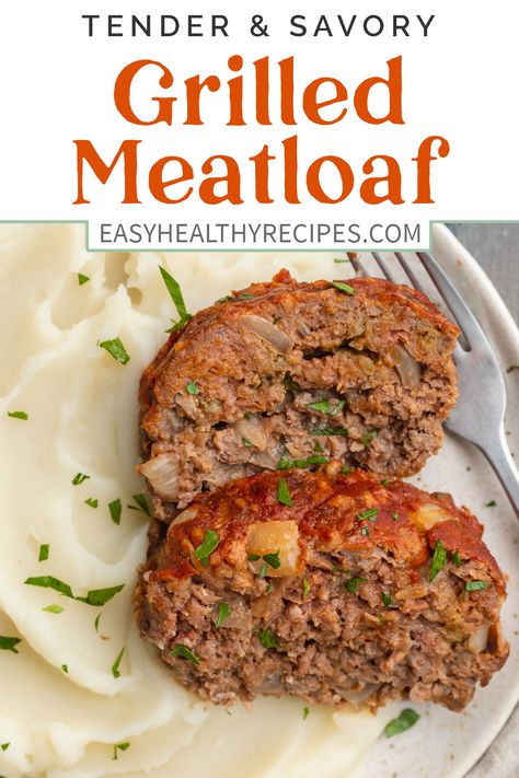 Meatloaf On The Grill, Grilled Meatloaf, Easy Grill Recipes, Vegetables On The Grill, Ground Beef Ideas, Meatloaf Burgers, Easy Grill, Beef Skillet, Beef Ideas