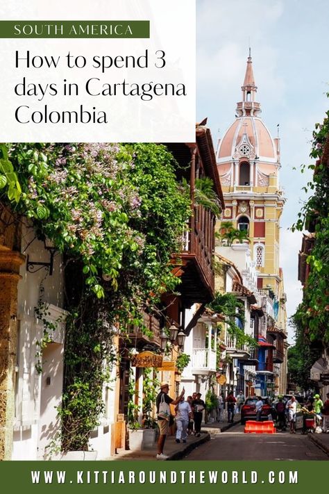 How to spend 3 days in Cartagena de Indias, Colombia's popular Caribbean city, from El Centro to Getsemani and the Rosario Islands. Things to do in Cartagena Colombia | Cartagena Colombia itinerary | Cartagena Colombia travel guide | What to see in Cartagena | How to Visit Cartagena Colombia | Cartagena Street Art | Cartagena Aesthetics Columbia Cartagena, Rosario Islands, Colombia Itinerary, Cartagena Colombia Travel, Colombia Travel Guide, I Need A Vacation, Family Vacation Ideas, Colombia Travel, Walled City