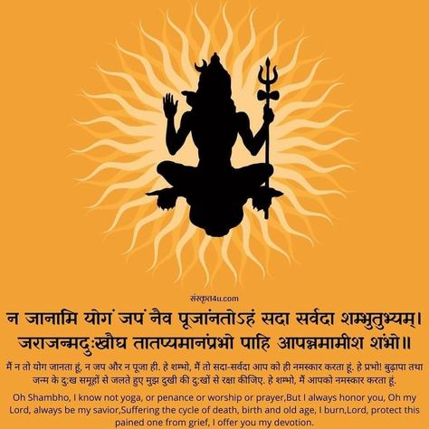 Mahadev Sanskrit Slok, Monday Mahadev, Om Meaning, Mahadev Painting, Shiva Puja, Learn Sanskrit, Crowd Images, Hinduism Quotes, Lord Shiva Mantra