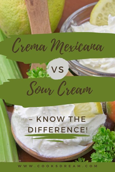 Mexican Table Cream Recipes, Sour Cream Crema, Recipes With Crema Mexicana, How To Make Crema, Mexican Crema Uses, Crema Mexicana Recipe, Mexican Crema Recipe, Leftover Sour Cream, Mexican Sour Cream