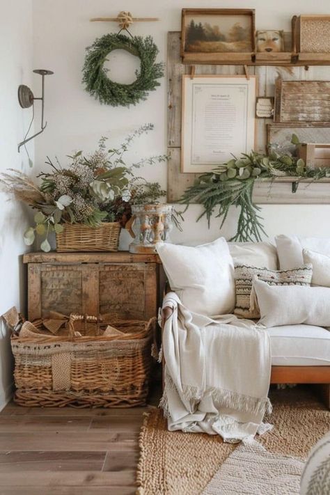 Bookcase Redo, Estilo Farmhouse, Antique Farmhouse Decor, Dreamy Decor, Inspiration For The Day, Cottage Decor Farmhouse, Farmhouse Decor Ideas, Farmhouse Decorating, French Country Living Room