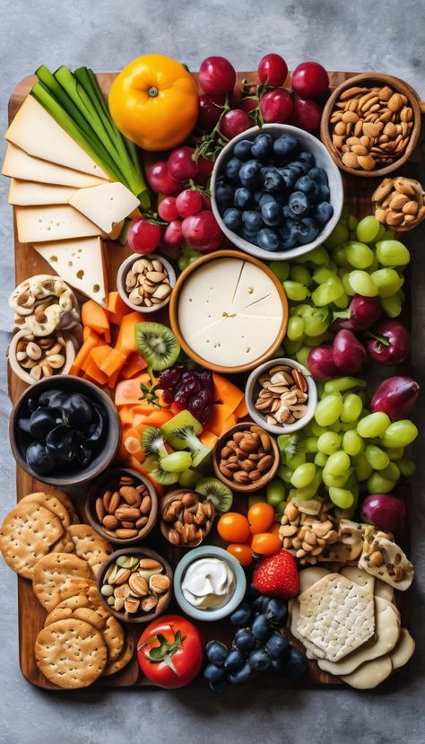 Vegan Charcuterie Board Vegan Charcuterie Board, Veggie Appetizers, Cheese Alternatives, Sweet Potato Skins, Vegan Baking Recipes, Potato Skin, Charcuterie Inspiration, Charcuterie Platter, Party Food Platters