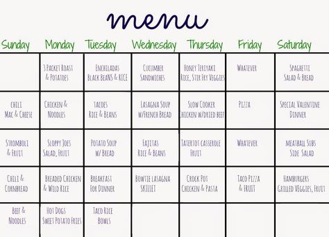 Last month, I decided to meal plan for the entire month ahead of time & it was awesome.  (You can view last month’s post here, 31 Days of Dinners!)  No more stress every weekend about what we were going to eat the following week.    No more scouring Pinterest & cookbooks to figure out the standard … Slow Cooker Lasagna Soup, Meal Calendar, Monthly Menu, Budget Freezer Meals, Chicken Breakfast, Meal Planning Menus, Meal Prep Plans, Meal Plan Ideas, Monthly Meal Planning