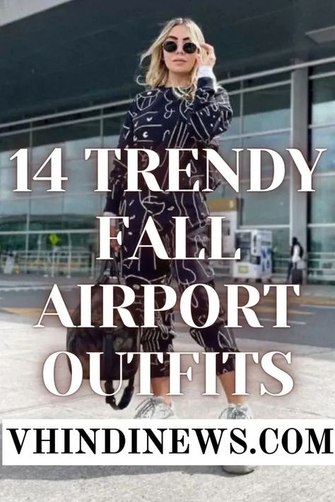 14 Trendy Fall Airport Outfits for Women: Stay Stylish and Comfortable 29 Airport Fall Outfits, Travel Korean Outfit, Airport Outfit Black Women Fall, Autumn Airport Outfit, Chic Airport Outfit Classy Winter, Airport Outfit Fall Comfy, Travel Attire For Women Airport, Mom Airport Outfit, Fall Travel Outfits Women