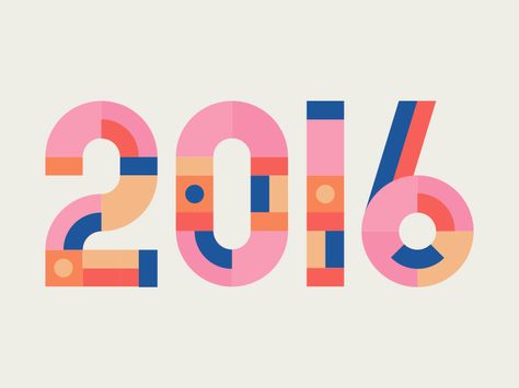 2016 by Petra Eriksson Numbers Typography, 달력 디자인, Descendants 2, Senior Project, Logo Number, Anniversary Logo, Event Logo, Bujo Inspiration, Color Palette Design