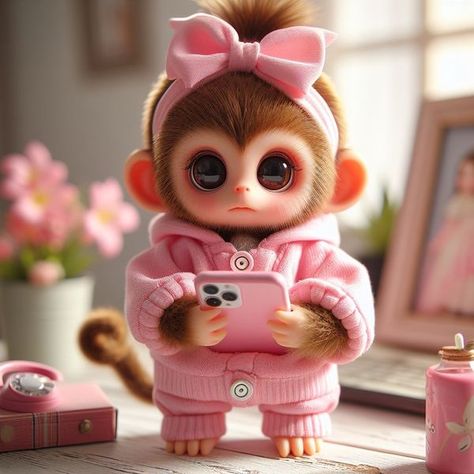 Daily Monkey Family Adorable Monkeys, Preppy Animals, Funny Monkey Pictures, Cute Monkeys, Happy Valentines Day Gif, Cute Monkey Pictures, Monkey Family, Monkey Icon, Cute Panda Cartoon