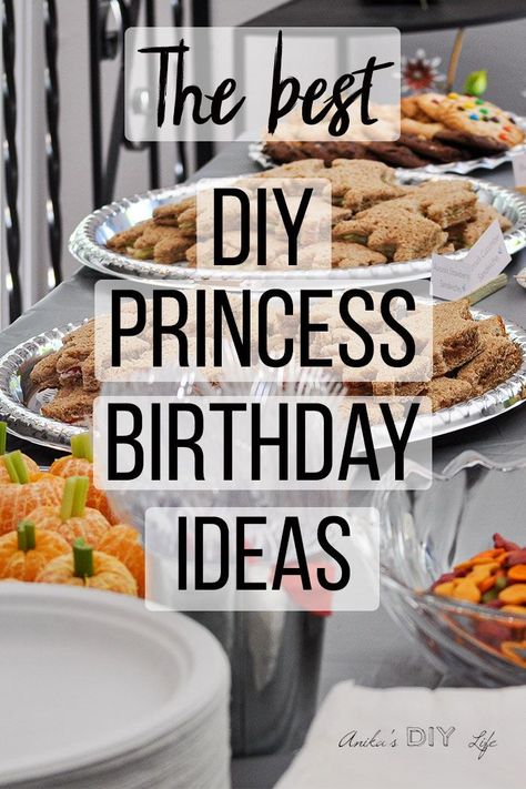 I love these ideas! How to throw a super fun and pretty princess birthday party! All the information you need on princess birthday decorations, food, fun activities on a budget! #anikasdiylife Simple Princess Party Ideas, 4 Year Birthday Party Ideas Princess, Princess Party Game Ideas, Diy Princess Party Ideas, Princess Party Ideas For Adults, Princess 3rd Birthday Party Decoration, Fall Princess Birthday Party, Princess Party On A Budget, Food For Princess Birthday Party