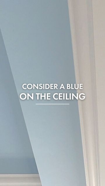 Haint Blue Ceiling Interior, Painted Ceiling Blue, Blue Painted Ceiling, Light Blue Ceiling, Blue Ceiling Paint, House Foyer, Blue Ceiling, Maria Killam, Haint Blue