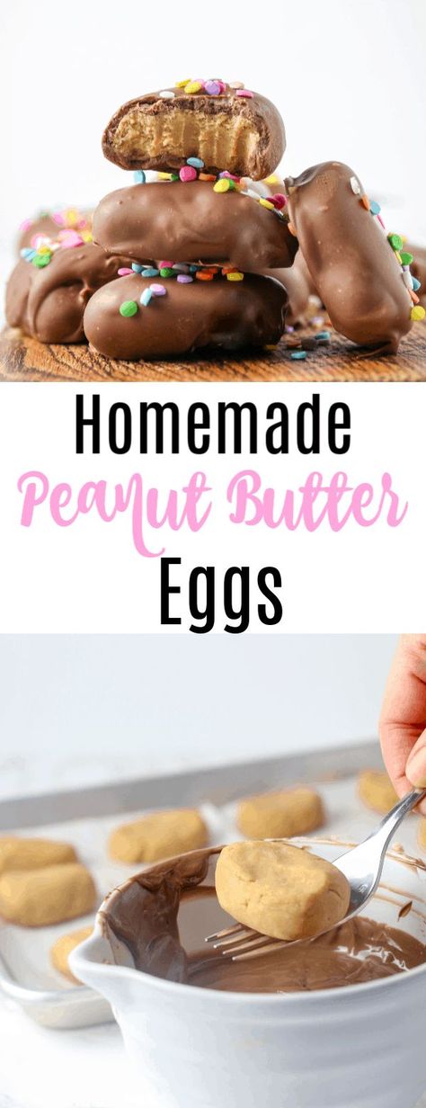 Homemade Peanut Butter Eggs, Peanut Butter Eggs Recipe, Reese Peanut Butter Eggs, Peanut Butter Easter Eggs, Peanut Butter Eggs, Chocolate Covered Peanuts, Peanut Recipes, Peanut Butter Oatmeal, Homemade Peanut Butter