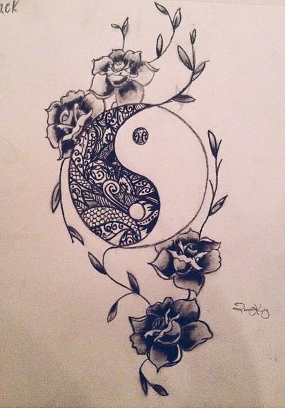 Ying yang Be nice as an ankle tattoo Yin Yang With Flowers Tattoo, Yin Yang Forearm Tattoo, Tree Yin Yang Tattoo, Ying Yang Tattoo Flower, Ying Yang Tattoo Women, Yin Yang Tattoo Unique Women, Yun Yang Tattoo, Yin Yang Dream Catcher Tattoo, Ying Yang Mandala Tattoo