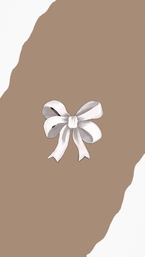 Brown Bow Wallpaper, Bow Wallpaper, White Bow, Cute Wallpaper, Cute Wallpapers, Iphone Wallpaper, Ribbon, Wallpapers, Iphone