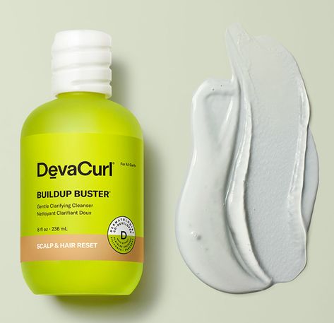 Clarify Hair Buildup | Buildup Buster | DevaCurl Devacurl Products, Best Cleansers, Curly Shampoo, Hair Buildup, Clarify Hair, Curl Types, Shampoo Packaging, Hair Cleanser, Deva Curl