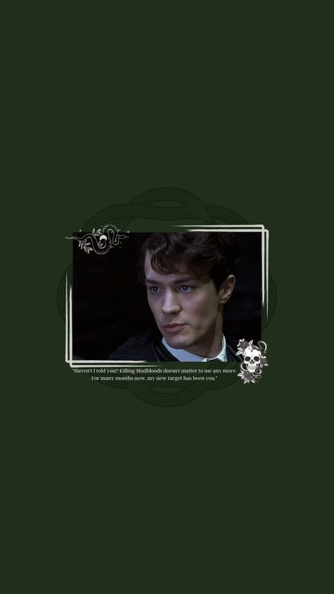 I'm a simp for tom, I should share you guys this beautiful wallpaper of what i've created Tom Riddle Phone Wallpaper, Tom Riddle Aesthetic Wallpaper, Voldemort Aesthetic, Tom Riddle Wallpaper, Tom Riddle Harry Potter, Riddle Harry Potter, Wallpaper Phone Hd, Christian Coulson, Slytherin Wallpaper