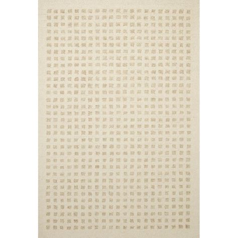 Chris Loves Julia x Loloi Polly Checkered Handmade Tufted Ivory/Natural Area Rug & Reviews | Wayfair Chris Loves Julia X Loloi, Chris Loves Julia, Rug Size Guide, Natural Area Rugs, Loloi Rugs, Rug Direct, Neutral Colour Palette, Square Pattern, Hand Tufted Rugs