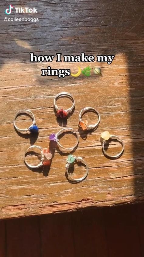 Rings Diy Wire, Rings Video, Cincin Diy, Diy Wire Jewelry Rings, Wire Jewelry Rings, Rings Diy, Diy Home Decor Crafts, Seni Dan Kraf, Pinterest Diy Crafts