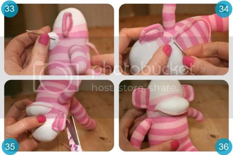 How To Make A Baby Sock Monkey - Tutorial Sock Flowers, Sock Monkeys Tutorial, Sock Monkey Birthday Party, Sock Monkey Pattern, Crochet Sock Monkeys, Sock Monkey Dolls, Monkey Valentine, Sock Monkey Birthday, Sock Monkey Baby