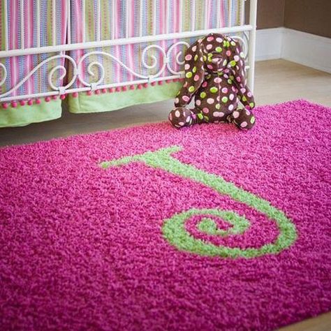 Hot Pink Rug Kids Room, Faux Fur Area Rug, Rectangular Rugs, Big Girl Rooms, Rag Rug, Baby Girls Nursery, Kids' Room, Girl's Room, Girl Nursery