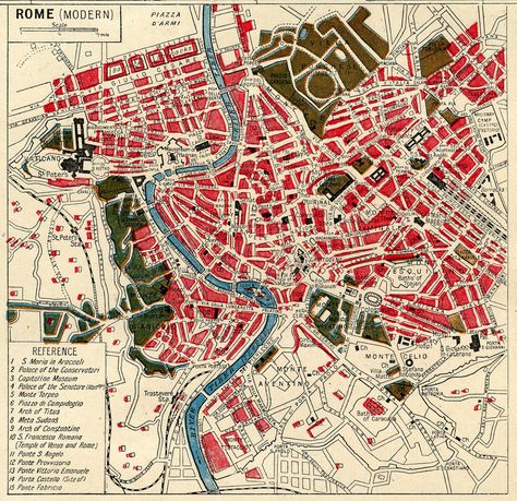 This is a wonderful map of Rome from an old Atlas! I love the colors in this map!! Michelle Bennett, Map Of Rome, Rome Print, Rome Map, Free Wall Art, Chelsea Art, Free Printable Wall Art, Free Printable Art, Printable Maps