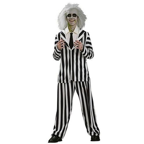 Beetlejuice Halloween Girl Costumes, Beetlejuice Suit, Beetlejuice Halloween Costume, Beetlejuice Costume, Movie Character Costumes, Teen Halloween, Beetlejuice Halloween, Beetle Juice