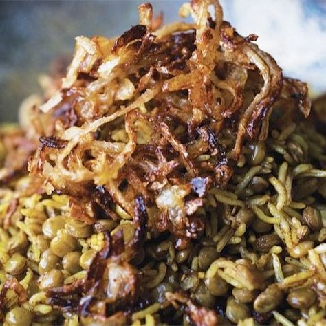 Recipe of the week: Ottolenghi’s Mujadara - The Tomato Ottolenghi Recipes, Lentils And Rice, Lebanese Recipes, Food Combining, Serious Eats, Middle Eastern Recipes, Biryani, Lentils, Onions