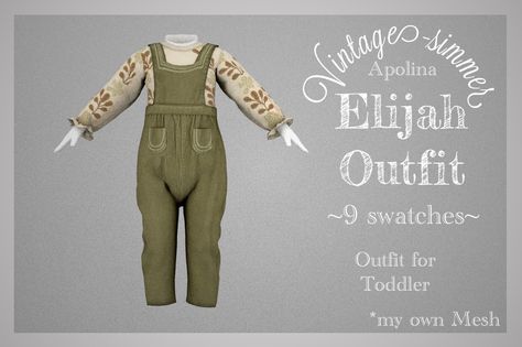 Sims 4 Vintage Simmer, Sims 4toddler Clothes, Vintage Simmer Sims 4, Vintage Simmer Cc, Sims 4 Vintage Cc, Toddler Cc Sims 4, Sims 4 Toddler Clothes, Alpha Cc, Sims 4 Tsr