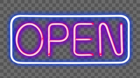 Open Sign Drawing, Aesthetic Pngs, Neon Png, Pink Neon Lights, Open & Closed Signs, Neon Open Sign, Neon Bar Signs, Club Lighting, Open Sign