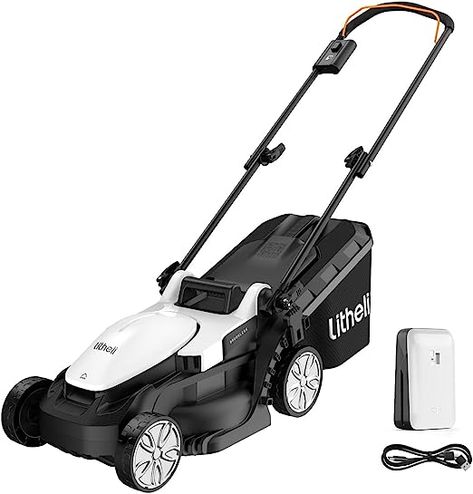 Litheli Cordless Lawn Mower 13 Inch, 5 Heights Adjustment, U20 Series 20V Electric Lawn Mowers for Garden, Yard and Farm, Light-Weight with Brushless Motor, 4.0Ah Portable Battery Included Push Lawn Mower, Garden Power Tools, Lawn Maintenance, Portable Battery, After Life, Electric Lighter, Garden Yard, Lawn Mowers, Lawn Care