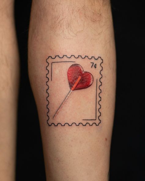 Fine Line Lollipop Tattoo, Lolly Tattoo, Heart Lollipop Tattoo, Candy Heart Tattoo, Lollipop Tattoo, Baby Elephant Drawing, Candy Tattoo, Cute Tattoo, Handpoke Tattoo