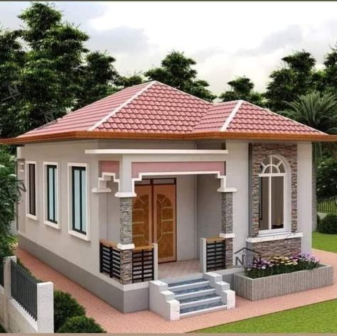 Modern House - Dream House 🩷 For Plan and Interior Visit... Affordable House Design, Small House Blueprints, Modern Bungalow House Design, Small Modern House Plans, Bungalow Style House, Bungalow Style House Plans, Affordable House Plans, Small House Design Exterior, Modern Bungalow House