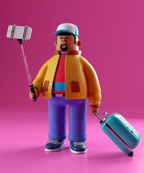 COSAS 3D on Behance Aaron Martinez, 3d Things, Simple Character, Octane Render, Motion Design Animation, 3d Artwork, Grid Design, 3d Cartoon, Cartoon Character Design