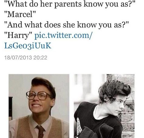 Just no. I actually really love this. I want some guy who is nice and cute and smart for my parents but has got the whole.other side to him. I want a Marcel/Harry. Marcel Imagines, Marcel Styles, Dark Harry, Harry Imagines, 1d Imagines, One Direction 5sos, One Direction Imagines, Harry Styles Imagines, 1d And 5sos