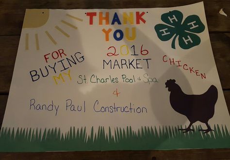 4H Thank you poster 4h Buyer Thank You Signs, 4-h Poster Ideas, 4h Fair, Thank You Poster, Pig Showing, 4 H Club, Thank You Sign, Ffa, Poster Ideas