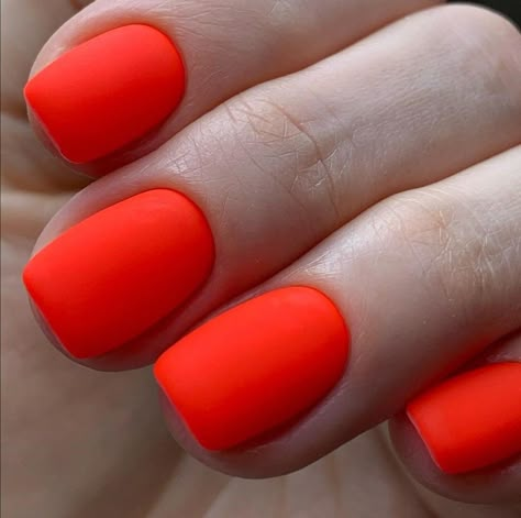 Neon red matte nails Red Matte Nails Coffin, Bright Matte Nails, Red Neon Nails, Matte Red Nails Design, Neon Red Nail Polish, Matte Neon Nails, Red Nails Matte, Neon Red Nails, Short Neon Nails