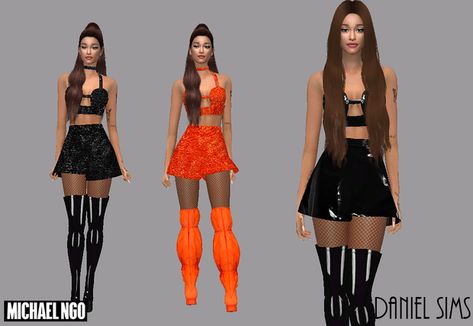 Ariana Grande in MICHAEL NGO Ariana Tour, Ariana Grande Sweetener, Ariana Grande Outfits, Sims 4 Dresses, The Sims 4 Download, Sims 4 Cc Packs, Sims 4 Collections, Sims 4 Mods Clothes, Sims 1