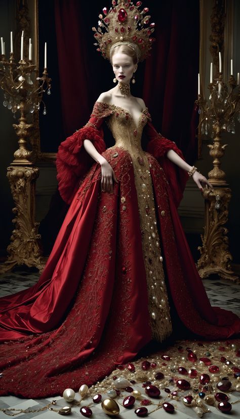 Royalty Dresses Gowns, Coronation Fashion, Royal Dresses Queens, Regal Fashion, Royalty Dresses, Fantasy Goth, Queen Gown, Queen Outfits, Drag Queen Outfits