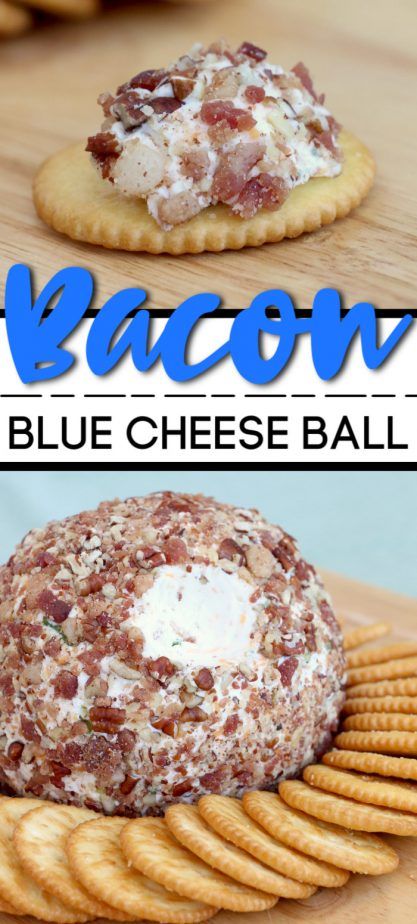 I needed a seriously good appetizer the other day for a party. This Mouthwateringly Good Bacon Blue Cheese Ball more than fit the bill. #bacon #cheeseball #cheeseballrecipe #appetizer Blue Cheese Cheese Ball Recipes, Cheese Ball Bacon, Cheese Ball With Bacon Bits, Blue Cheese Cheddar Cheese Ball, Cheddar Bacon Ranch Cheese Ball Recipe, Blue Cheese Ball, Bacon Cheeseball, Potluck Food, Blue Cheese Recipes