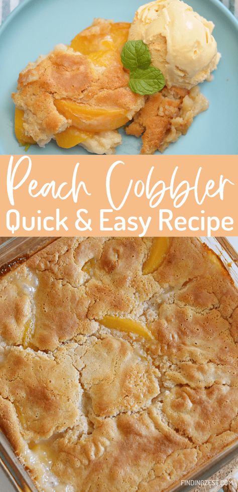 Lazy Mans Peach Pie Cobbler, Lazy Man’s Peach Cobbler, Lazy Man Peach Cobbler, Lazy Peach Cobbler Recipe, Peach Cobbler Canned Peaches Recipes, Lazy Peach Cobbler, Bisquick Peach Cobbler Recipe, Super Easy Peach Cobbler Recipe, Bisquick Cobbler Recipes