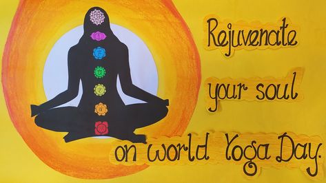 This is a poster for World yoga day. Yoga Day Posters Ideas, Yoga Day Posters, World Yoga Day, Posters Ideas, Yoga Poster, Yoga Day, Poster Ideas, School Decorations, Decoration Ideas