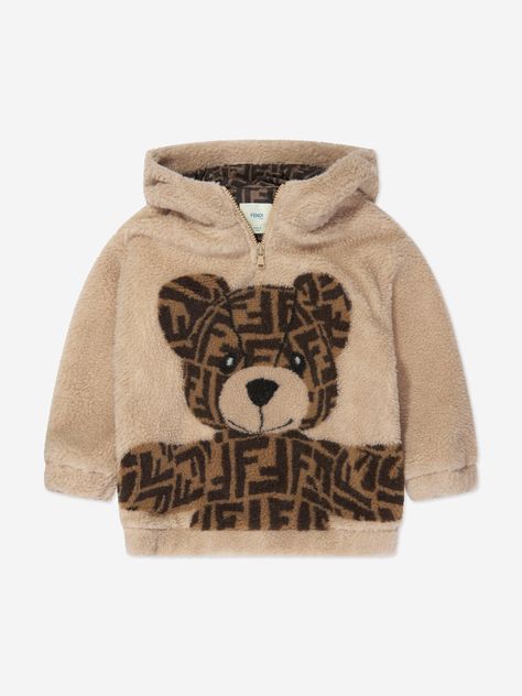 Introducing the Kids Wool Bear Hoodie in Beige from Fendi Kids, perfect for both boys and girls who love casual style. This adorable hoodie is designed with comfort and style in mind, making it the ideal choice for everyday wear. Here are the key features that make this hoodie a must-have for your little one:• Made in Luxury Kids Clothes, Fendi Kids, Bear Sweater, Smart Parenting, Bear Hoodie, Character Outfits, Boys Clothing, Alaska