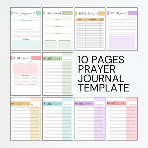 Printable prayer journal, Digital prayer journal, Daily prayer journal, Devotional journal, Christian journal, Journal sheet, Digital Sheets This item is a digital file or a PDF File template designed for Christians who love doing devotion, available for instant download upon purchase.  ✅ Purchase  ✅ Access          ✅ Print! NOTE:  No need to install any software to access the PDF Filr. -- UPON PURCHASE, YOU WILL RECEIVE -- (An email that includes the link to download the PDFs) Size of Chart Tem Bible Journal Template, Digital Prayer Journal, Prayer Journal Template, Christian Journals, Free Scripture Printables, Prayer Journal Printable, Journal Christian, Bible Study Template, Christian Journal